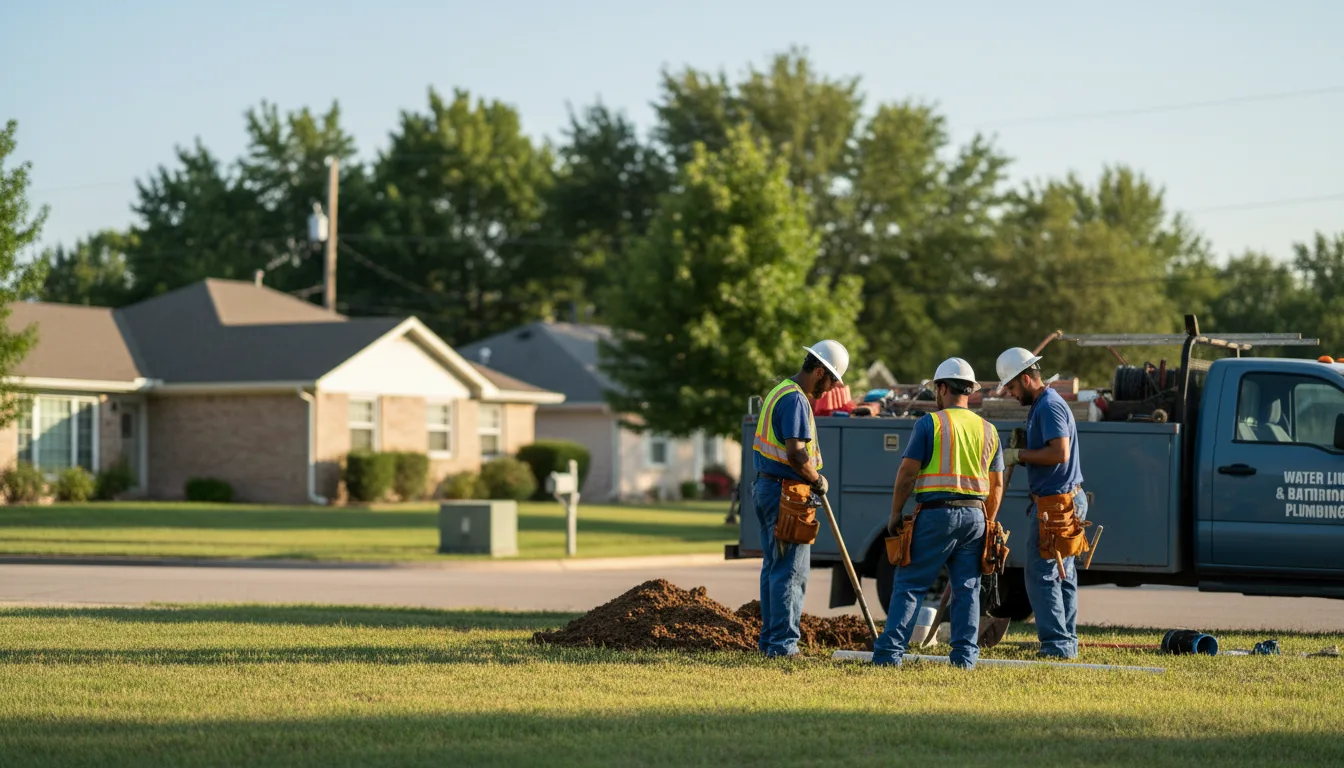 Residential water line and bathroom plumbing service in Philo, OH